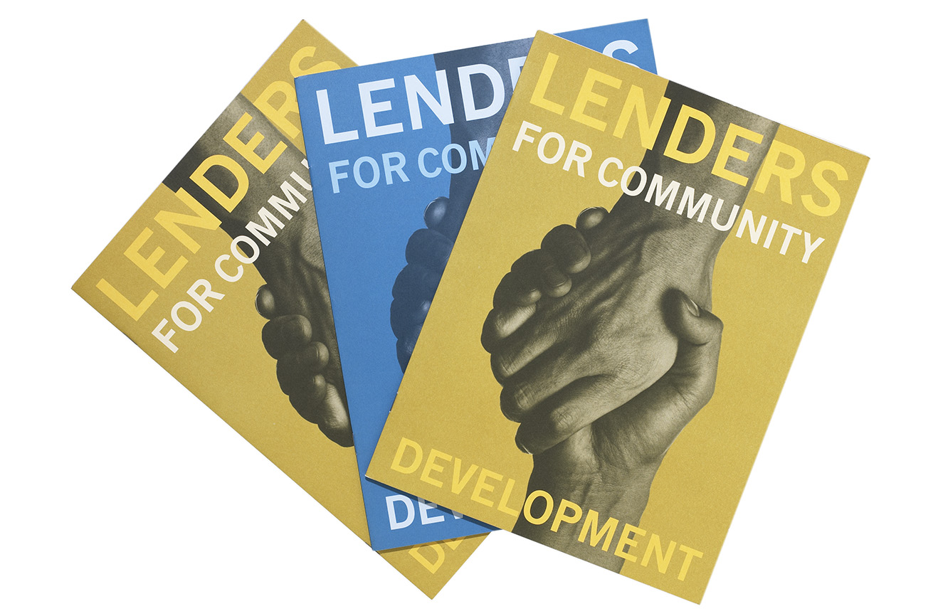 Lenders for Community Lenders sales brochure designed by Studio Usher