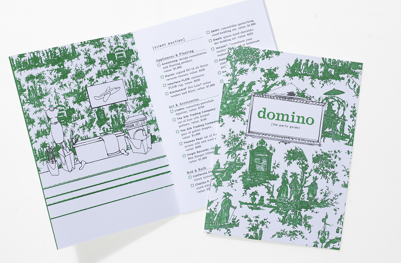 Domino Magazine Launch Event collateral designed by Studio Usher