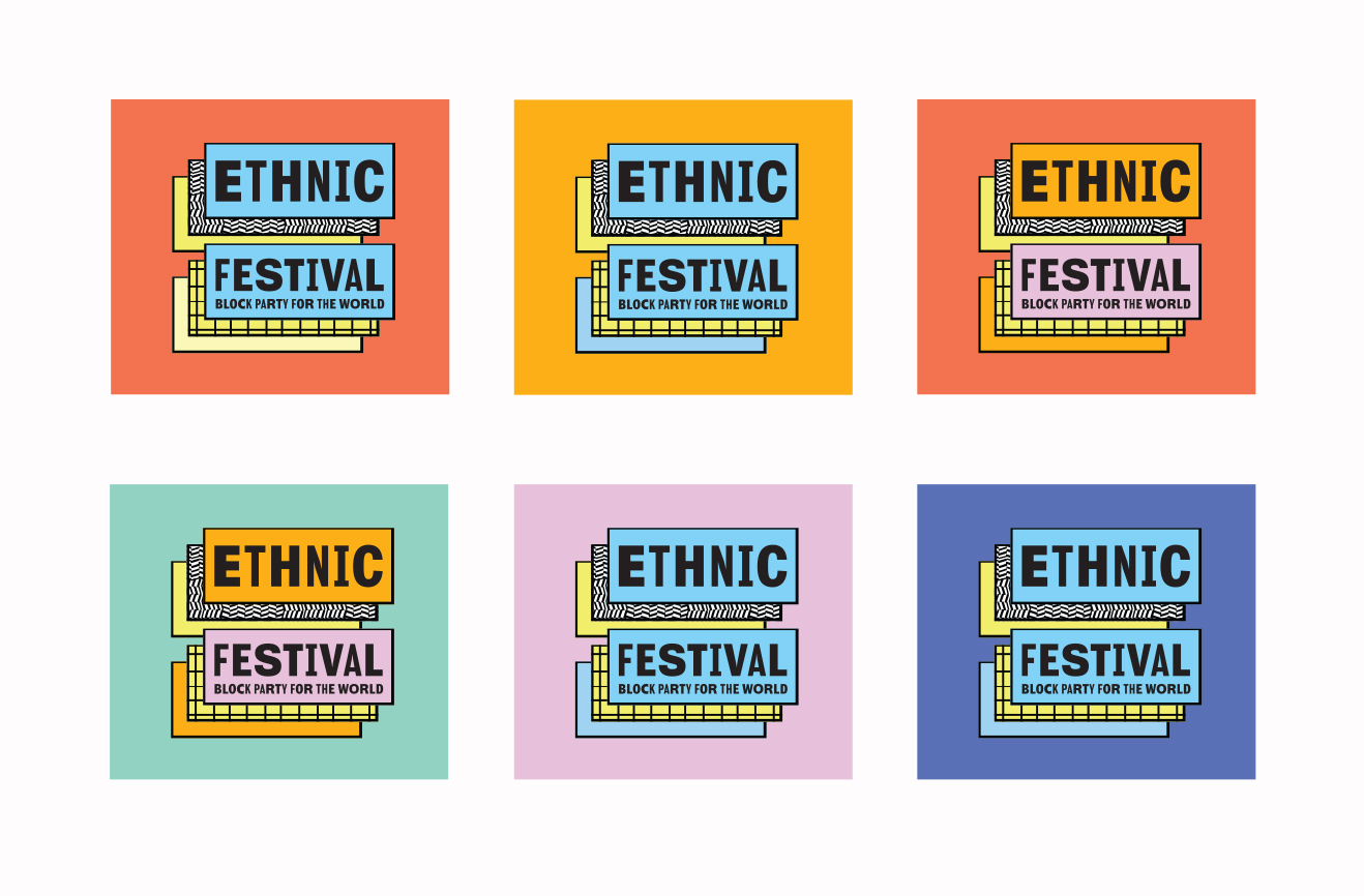 Logo and colors created by Studio Usher in collaboration with Union Settlement for the rebrand of a festival in East Harlem