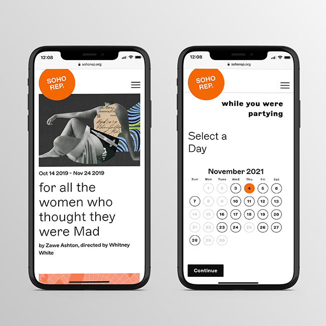Soho Rep mobile website design and development by Studio Usher