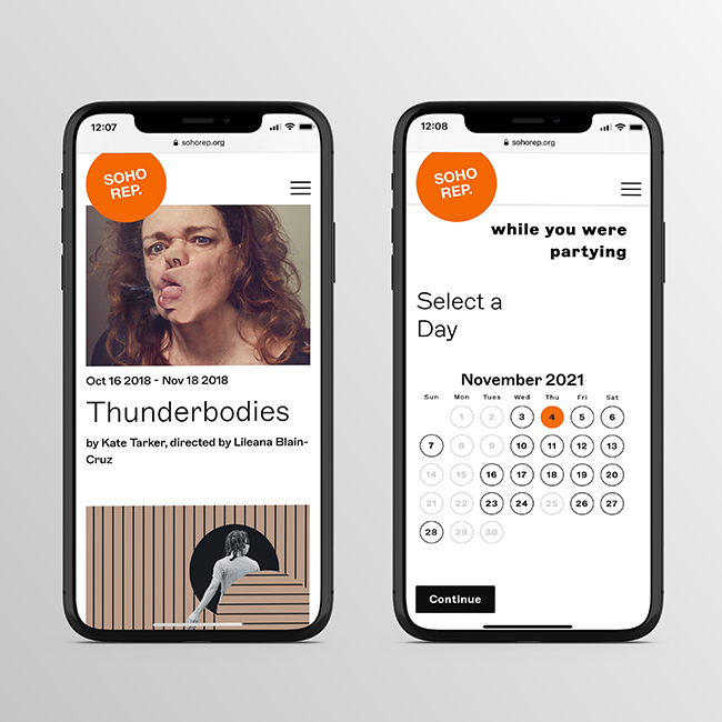 Soho Rep mobile website design and development by Studio Usher