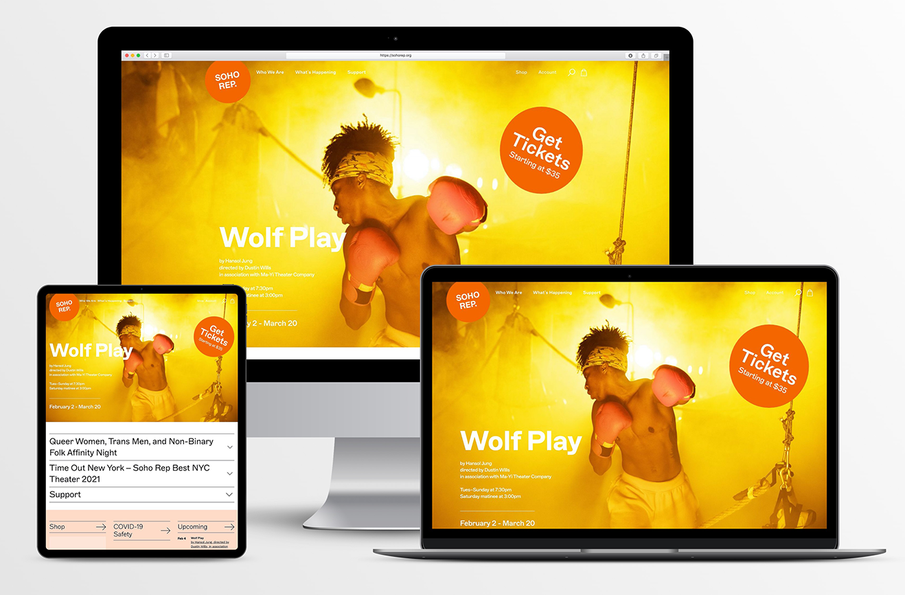 Soho Rep desktop-tablet-mobile website design and development by Studio Usher