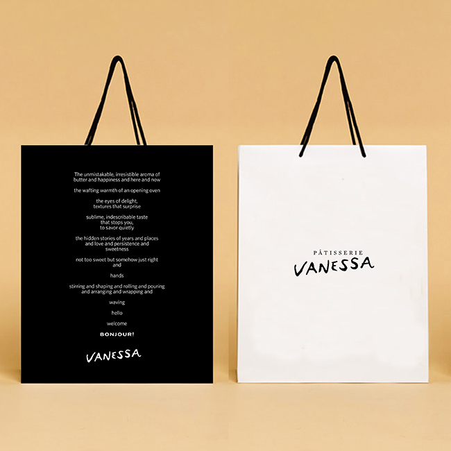 Bag designed for patisserie Vanessa