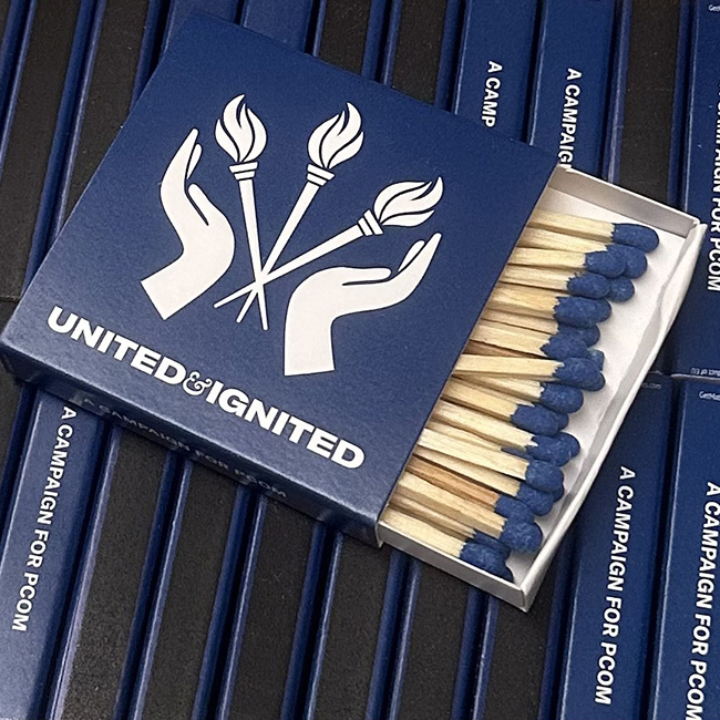 Philadelphia College of Osteopathic Medicine matchbooks designs by Studio Usher